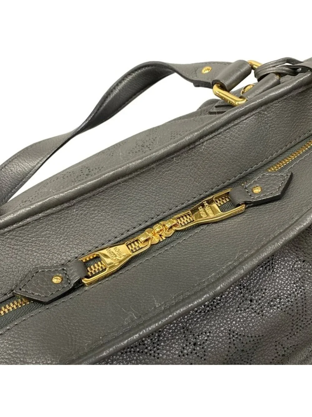 Louis Vuitton Handbag Mahina Stella GM Anthracite Leather